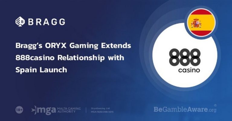 Bragg’s ORYX Gaming extends 888casino relationship with Spain launch