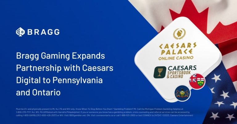 Bragg Gaming expands partnership with Caesars Digital to Pennsylvania and Ontario